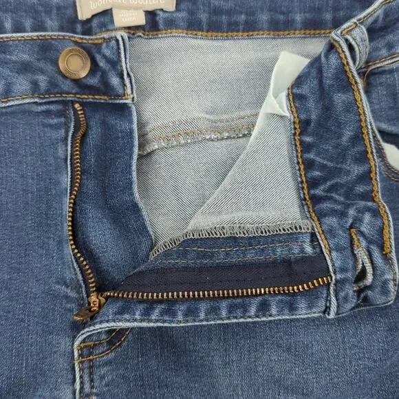 EUC Woman Within Blue Cotton Jeans Womens 24WP Petite Pockets - Picture 6 of 8